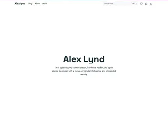 Alexlynd.com screenshot