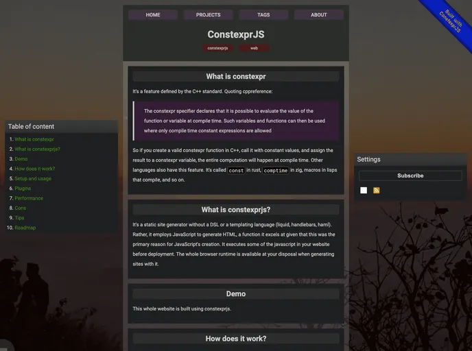 ConstexprJS screenshot