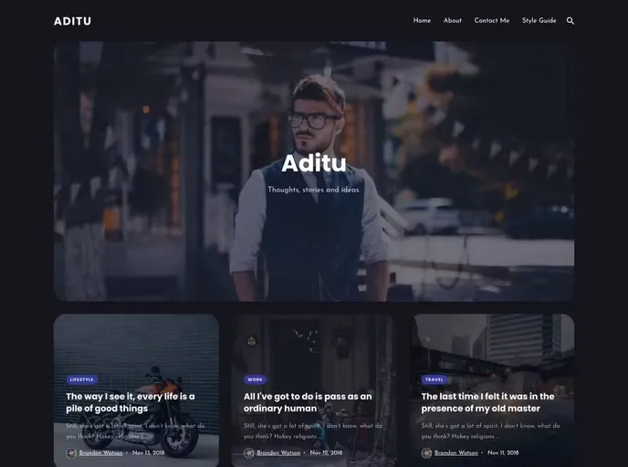 Aditu Hugo Theme screenshot