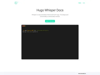 Hugo Whisper Theme screenshot