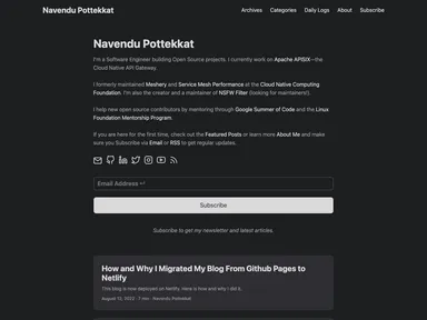 Personal Website screenshot