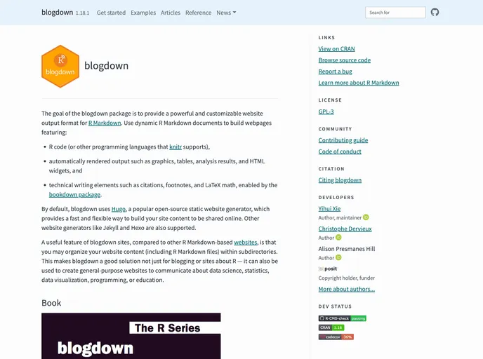 Blogdown screenshot