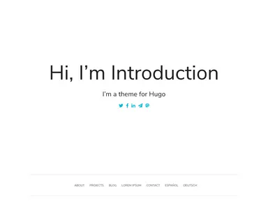 Hugo Theme Introduction screenshot