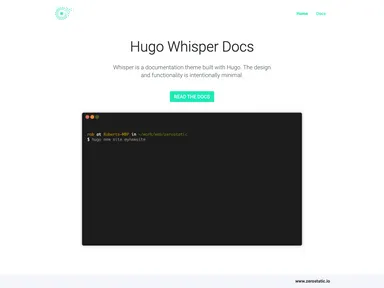 Hugo Whisper Theme screenshot